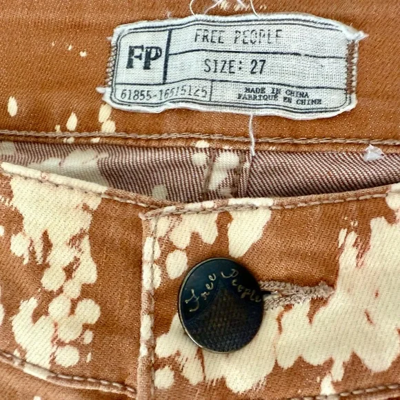 Free People BOHO Festival Batik Flare Leg Pants -Geometric Native Tribal Design - Picture 2 of 9